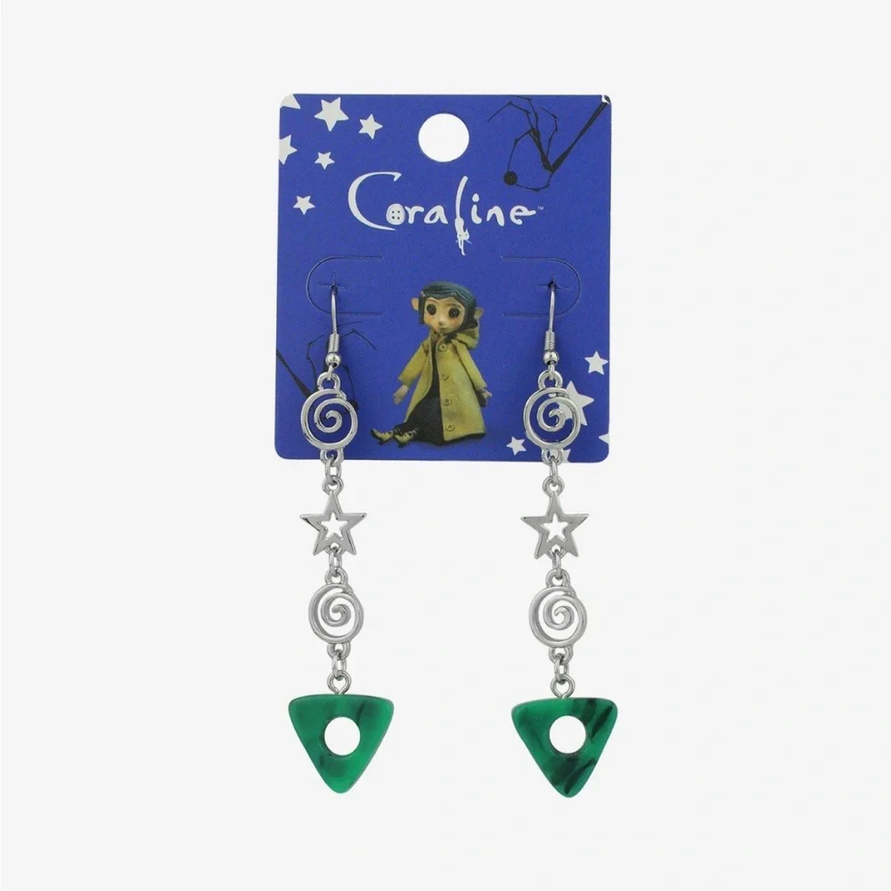 Coraline Stone & Stars Drop Earrings Hot Topic‎